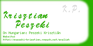 krisztian peszeki business card